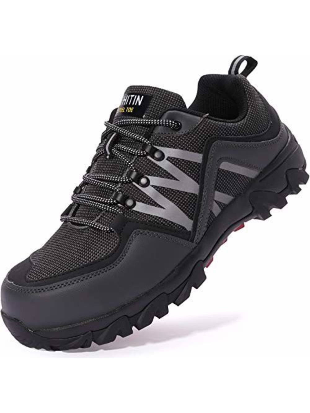 WHITIN Black and Gray Men's Work Sneaker